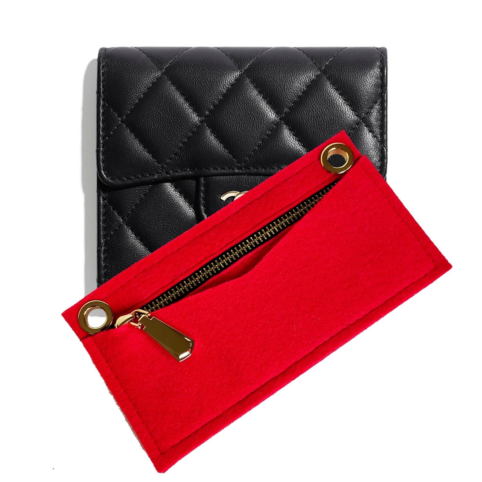 Conversion Kit For Chanel Classic Long Flap Wallet Insert+Cowhide Leather  Chain