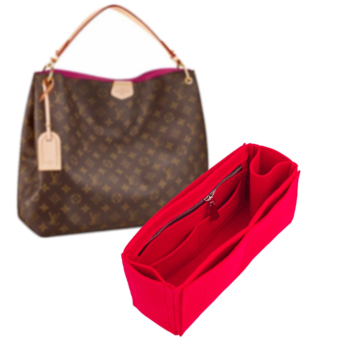 Handbag Organizer with Interior Zipped Pocket compatible with LV Graceful PM  and Graceful MM