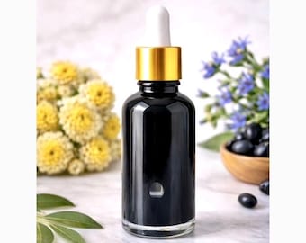 Olio viso al collagene con tanaceto blu, elicriso e semi di melograno / Olio viso botanico idratante, riequilibrante e lenitivo