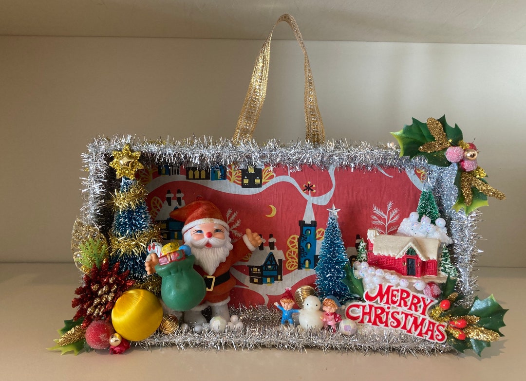 Handmade Vintage Diorama Shadow Box Wall Hanging Christmas Etsy UK