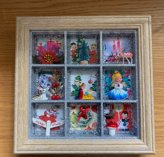Handmade Vintage Diorama Shadow Box Wall Hanging Christmas Etsy UK