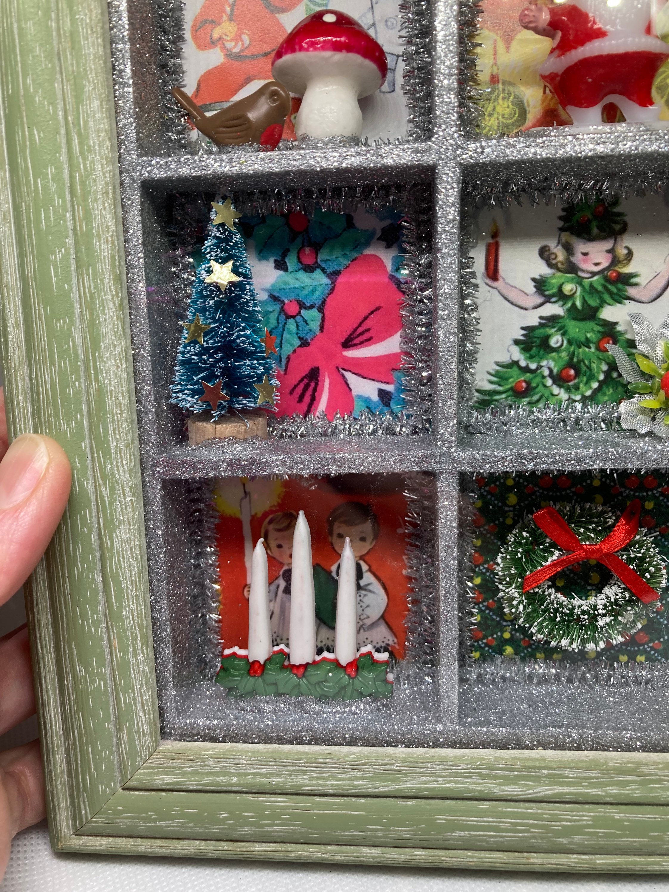 Handmade Vintage Diorama Shadow Box Wall Hanging Christmas Etsy UK