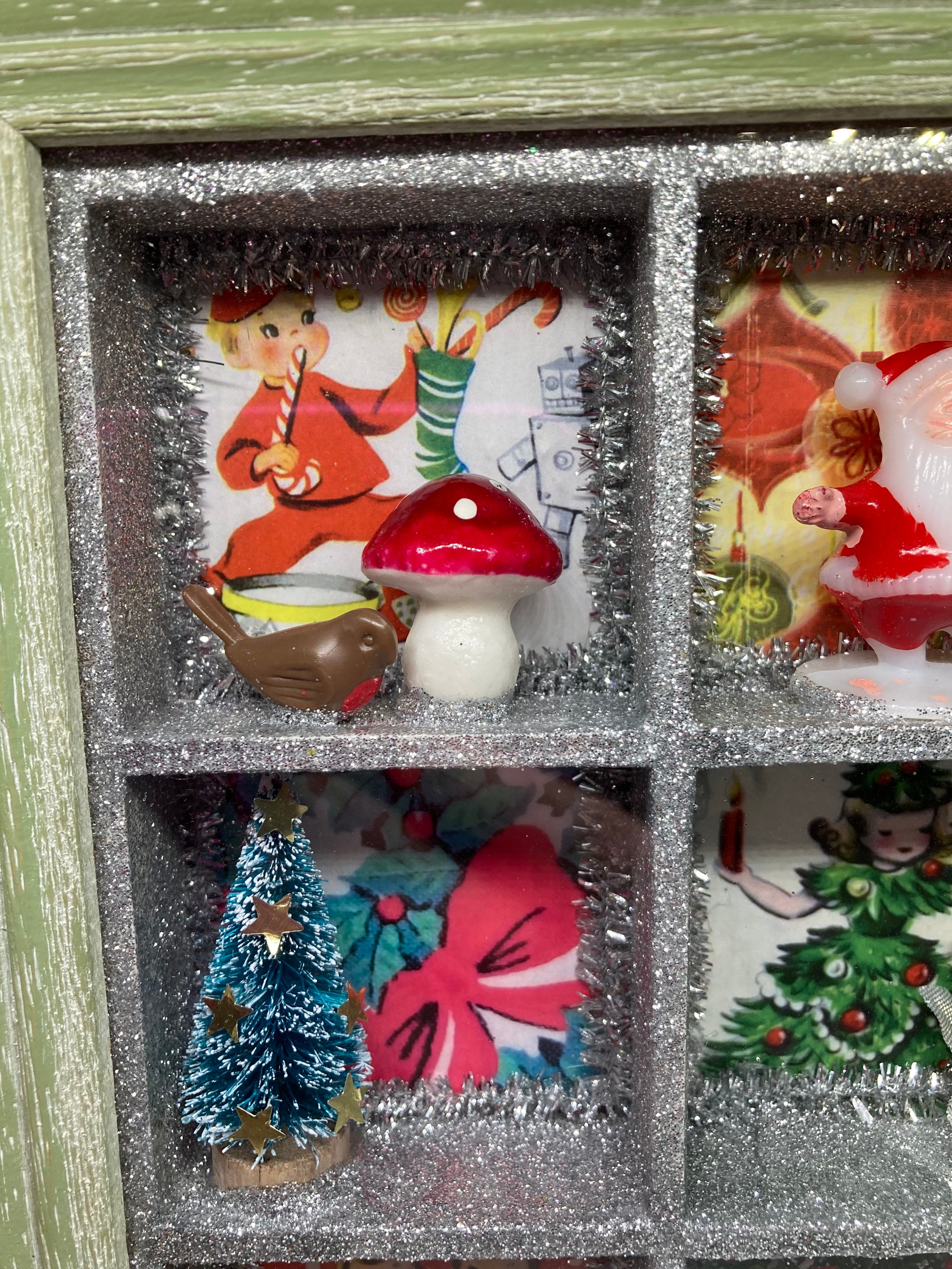 Handmade Vintage Diorama Shadow Box Wall Hanging Christmas Etsy UK