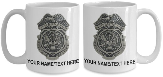 Military Police - MP Coffee Mug, 15 Ounce Cup - Personalized Text Option  for Rank and Name - Etsy