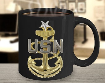 US Navy Senior Chief Petty Officer (SCPO) Coffee Mug - Gift for Veteran, Sailor, Navy, Senior Chief Petty Officer