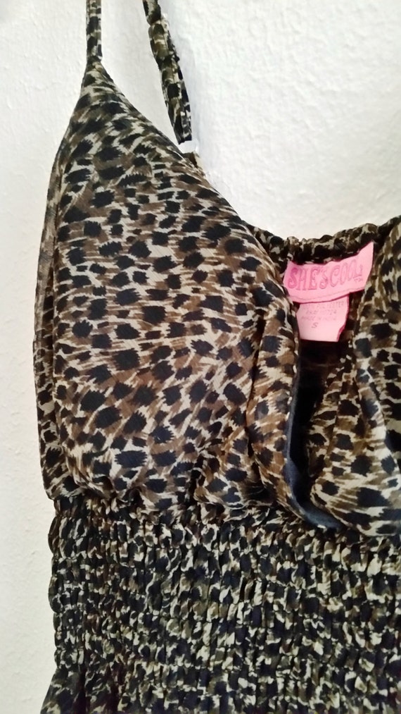 Gorgeous Sheer, Fully Lined Leopard Georgette Lon… - image 2