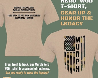 Murph 2026 Hero WOD T-Shirt – Desert Camo Flag CrossFit Apparel