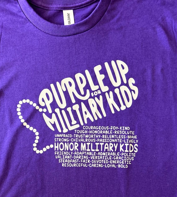 Military Child Month Purple Up Pride Cool Brave T Shirt Military Child Month Purple Up Pride Cool Brave T Shirt