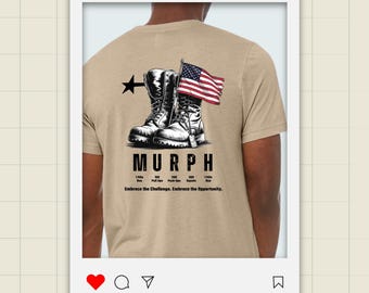Murph Boots Shirt 2026, Memorial Day Workout Tee, Military Tribute Shirt, Custom Gym T-Shirt, Cross Training Apparel