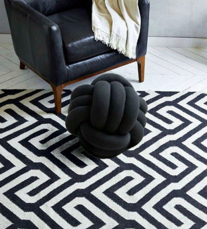 Large Knot pillow Modern pillow Knot cushion Decorative Etsy