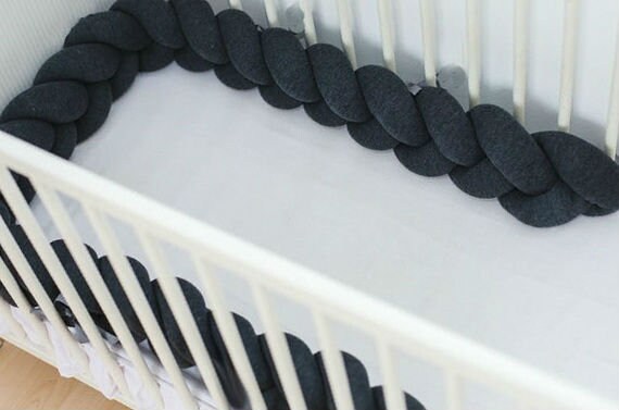 black crib bumper