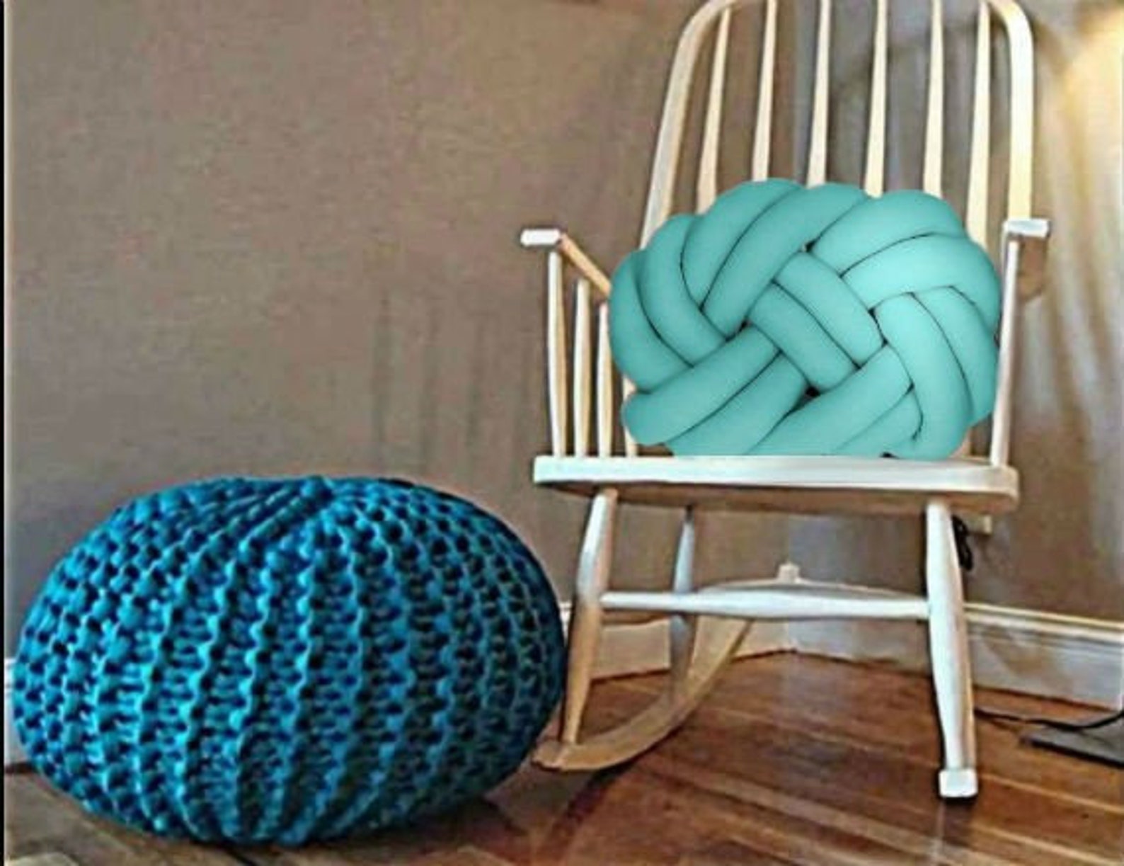 Großes Knotenkissen Schwarze Knoten Bodenkissen ein Geschenk | Etsy