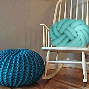 Großes Knotenkissen Schwarze Knoten Bodenkissen ein Geschenk | Etsy