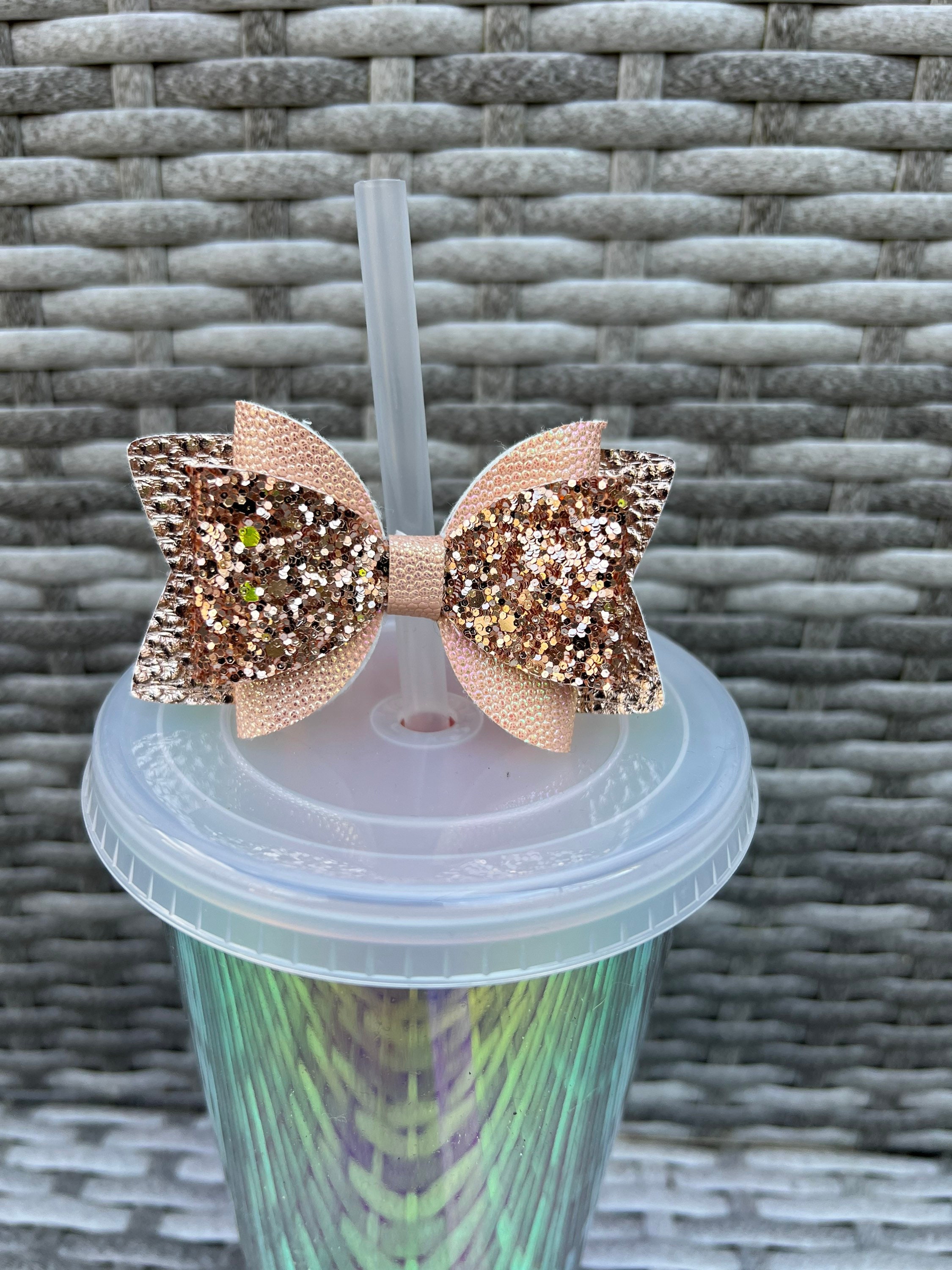 Luxury Inspired Bow Straw Topper