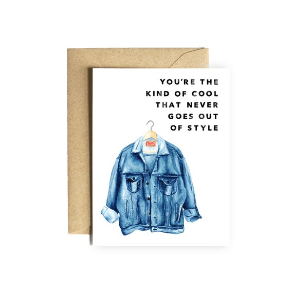 Just Because Denim Jacket Card you're the Kind of - Etsy