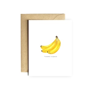Merci un tas de bananes que vous carte patron frit partenaire employé enseignant baby shower mariage anniversaire