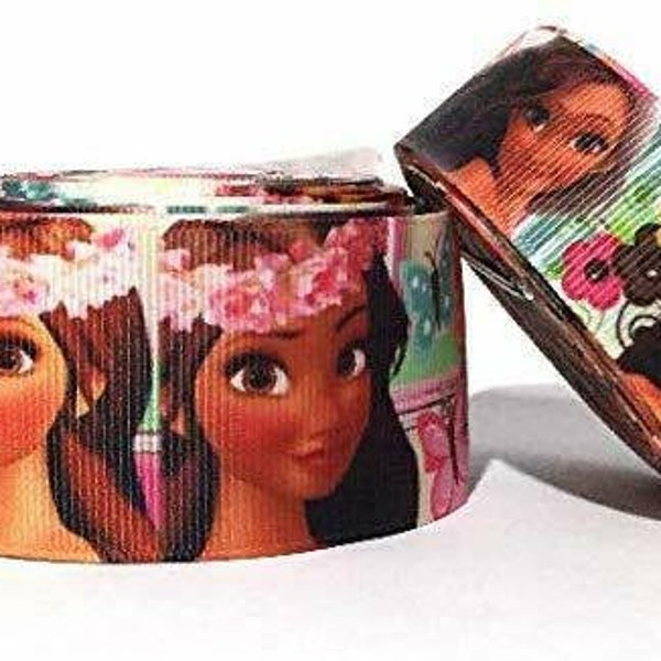 Grosgrain Ribbon 5/8", 7/8", 1.5" & 3" Moana Princess Printed Buy Another One, Add to Cart, Save on Combine Shipping