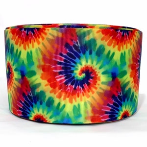 Grosgrain Ribbon 5/8", 7/8", 1.5", 3"  Rainbow Swirls Flowers Scrolls PA4 Printed USA Seller ( Add to Cart, Save on Combine Shipping )