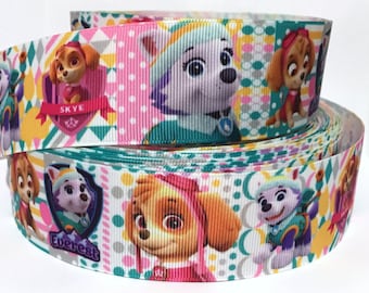 Paw Patrol Printed Grosgrain Ribbon 10mm 3/8" wide 1 2 5 10m Paw Patrol Printed Grosgrain Ribbon 10mm 3/8" wide 1 2 5 10m