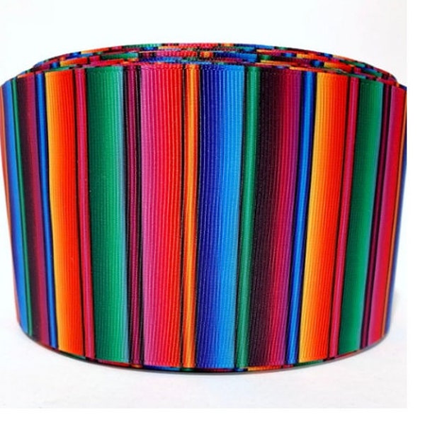 GROSGRAIN RIBBON  5/8", 7/8", 1.5" & 3" Fiesta Serape Mexican Blanket Printed  ( Buy Another One, Add to Cart,  Save on Combine Shipping )