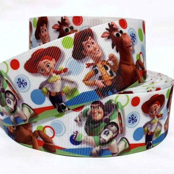 GROSGRAIN RIBBON 5/8", 7/8",1.5" & 3" Toy Story Cartoon Sold By the Yard Printed ( Buy Another One, Add to Cart,  Save on Combine Shipping )