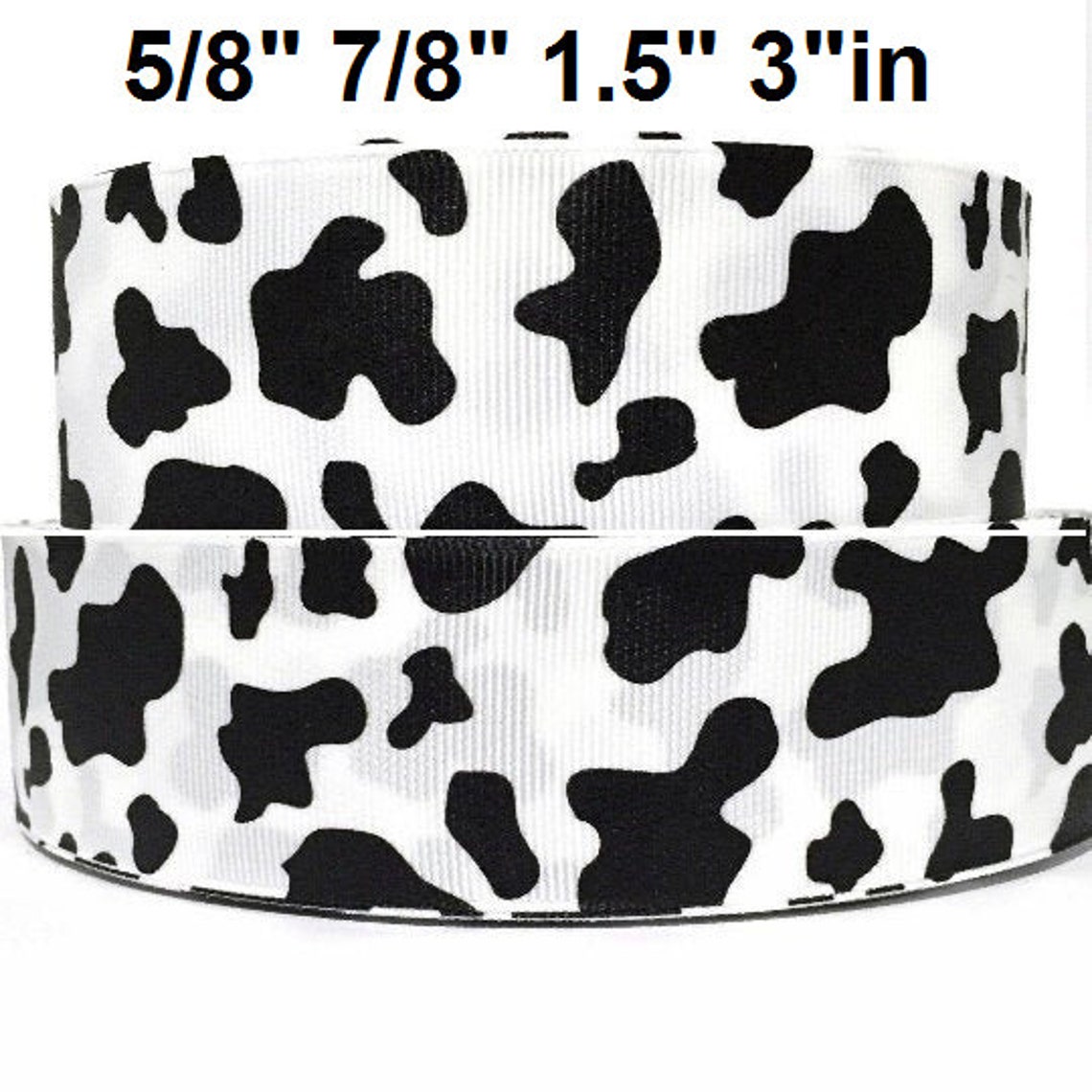 Cow Ribbon Grosgrain Ribbon 5/8