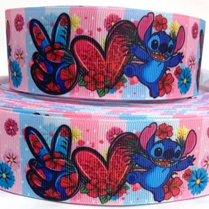 Grosgrain Ribbon 5/8", 7/8", 1.5" & 3" Peace sign Hearts Love Printed   (  Add to Cart,  Save on Combine Shipping )