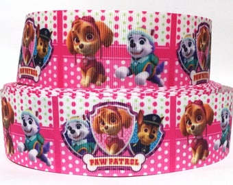Paw Patrol Printed Grosgrain Ribbon 10mm 3/8" wide 1 2 5 10m Paw Patrol Printed Grosgrain Ribbon 10mm 3/8" wide 1 2 5 10m