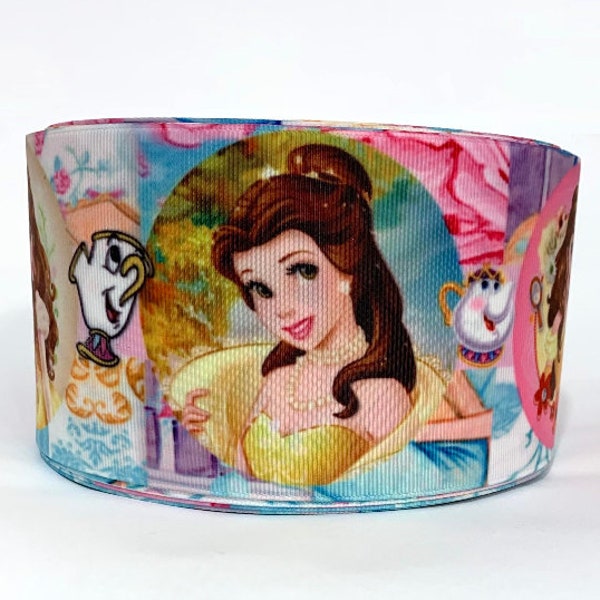 Grosgrain Ribbon 5/8", 7/8" 1.5" &  3" Princess Beauty and The Beast Printed USA Seller ( Add to Cart,  Save on Combine Shipping)