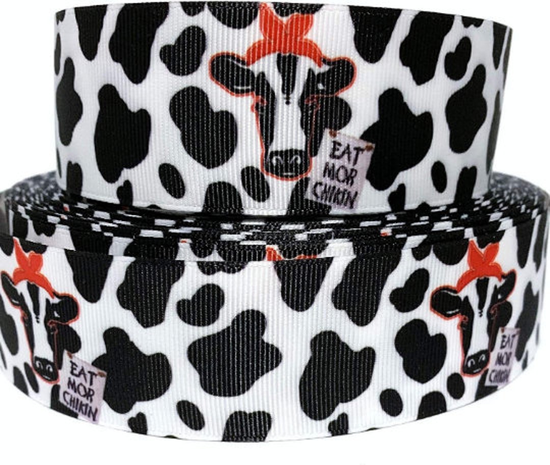 Cow Ribbon Grosgrain Ribbon 5/8