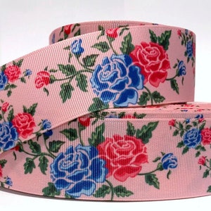 Grosgrain Ribbon 5/8", 7/8", 1.5", 3" Flowers Rose Spring Summer Mother's,Valentine's Day Red Pink  Add to Cart, Save on Combine Shipping