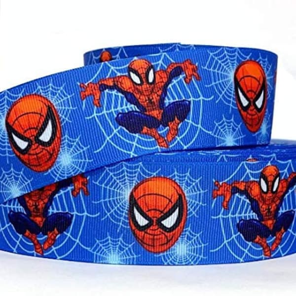 Grosgrain Ribbon 5/8", 7/8", 1.5", 3" CHRISTMAS Halloween  Hero Printed for Hairbows, Birthday gift  (  Save on Combine Shipping )