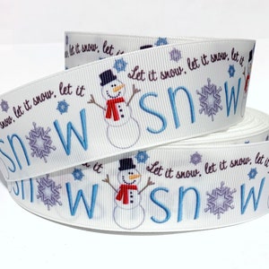 Let It Snow-Blue - Cream City Ribbon ®
