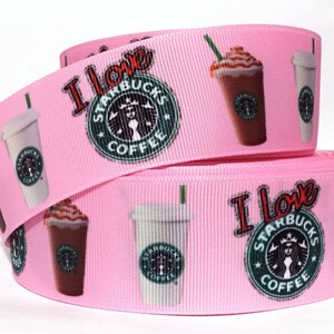 GROSGRAIN RIBBON 5/8", 7/8", 1.5",3" Drink Dessert Sc3 Printed By the Yard( Buy Another One, Add to Cart,  Save on Combine Shipping )