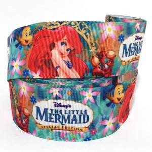 Grosgrain Ribbon 5/8", 7/8", 1.5" & 3" Little Mermaid Princess Ariel Printed Buy Another One, Add to Cart, Save on Combine Shipping