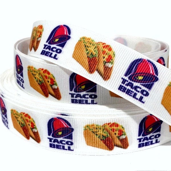 Grosgrain Ribbon 5/8", 7/8", 1.5" & 3" Fast Food Snacks Tacos Printed  USA Seller ( Add to Cart,  Save on Combine Shipping )