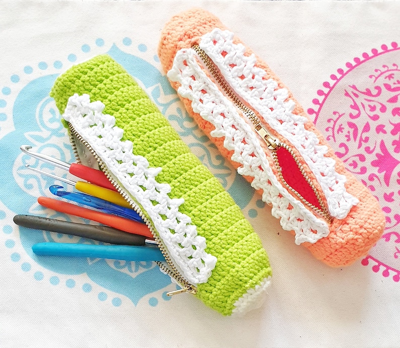 Crochet Case Pattern, Crochet Hook Case Pattern, Crochet Pencil Case Pattern, D.I.Y Case image 1