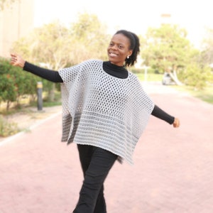 Häkelponcho-Muster: Easy Women Layer (XS-4XL) (PDF Muster)