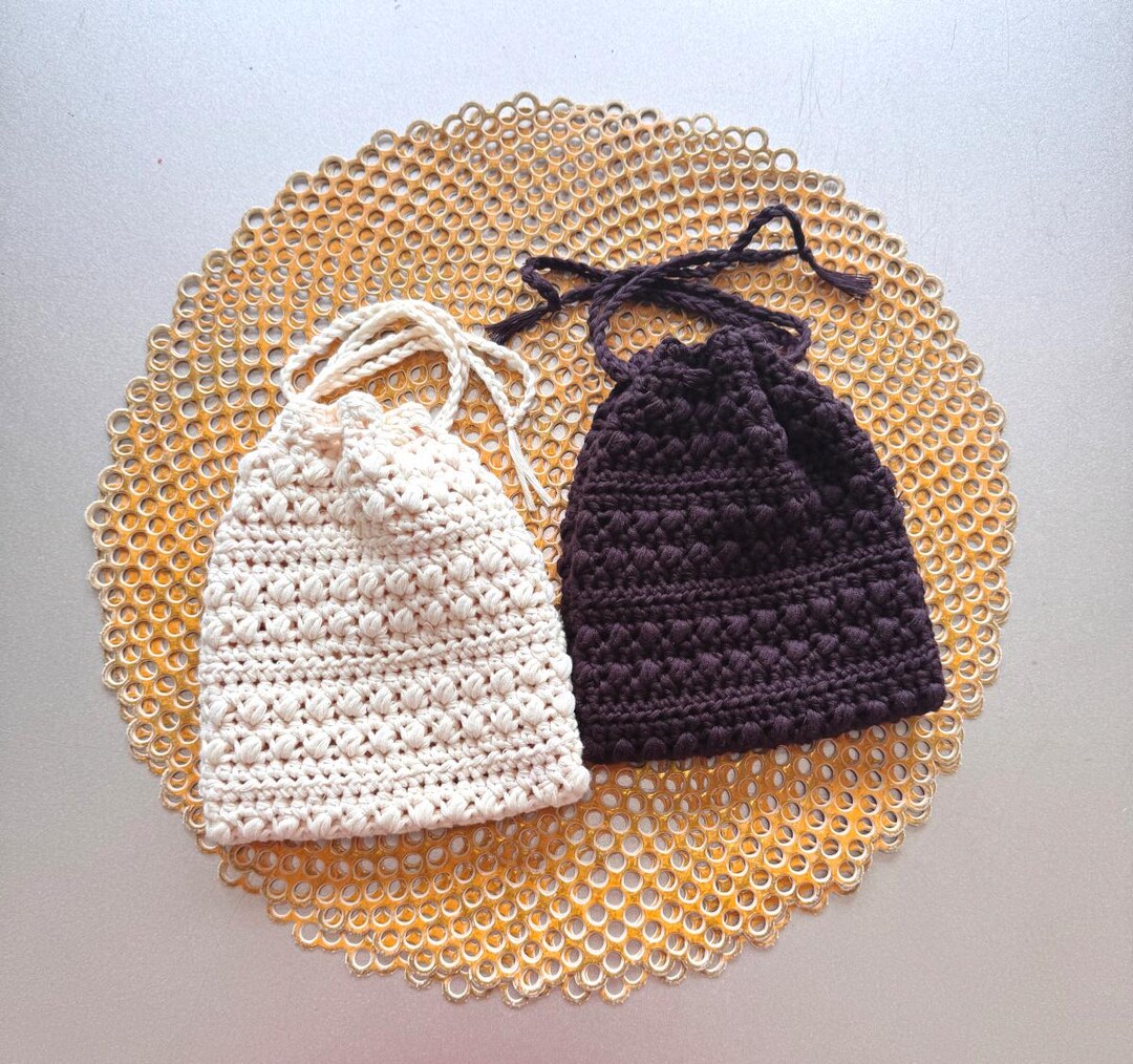Pouch Stitch Pattern Easy Crochet Pouch Pattern: Bean Stitch Gift Bag (PDF Pattern) - Etsy