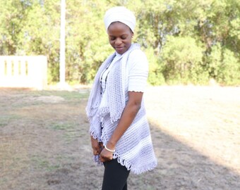 Crochet Women's Vest Pattern: Frilly Edging, Curved Style (PDF Pattern)