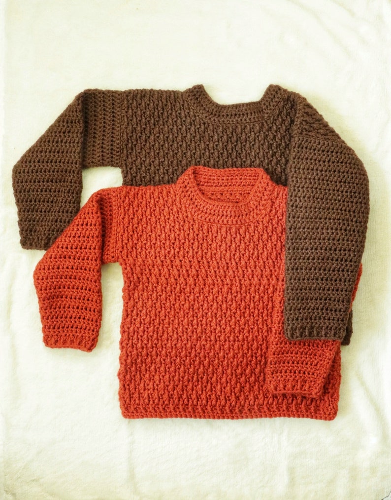 Crochet Sweater Pattern for Boys Boys Sweater Winter Etsy