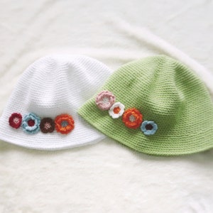 Crochet Pattern- Bucket Hat, Easy Crochet Hat Pattern, Spring Bucket Hat, Crochet Flowers