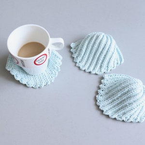 Crochet Coaster Pattern- Seashell Coaster, Crochet for Home, Seashell Crochet Patterns, Doll Prop