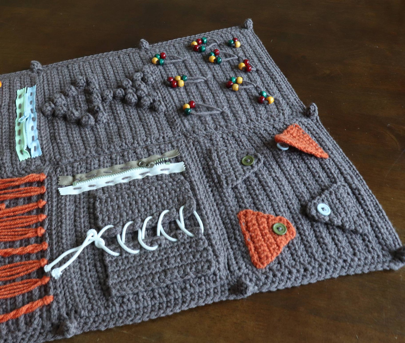 Crochet Fidget Blanket Pattern Activity Blanket for Dementia Etsy
