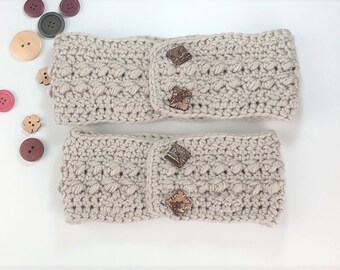 Earwarmer Crochet Pattern- Earwarmer Pattern, Crochet Headband, Earwarmer Headband, Chunky Crochet, Chunky Yarn Headband