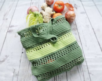 Crochet Market Bag Pattern: Eco-Friendly Cotton Yarn (PDF Pattern)