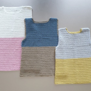 Crochet Tank Top Pattern, Boys Tank Top, Cotton Top for Boys, Summer Top for Boys