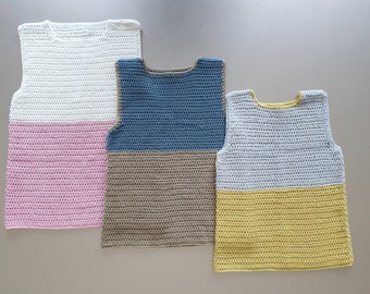 Crochet Tank Top Pattern: Boys Cotton Summer Top (Sizes 12mo-12yrs)