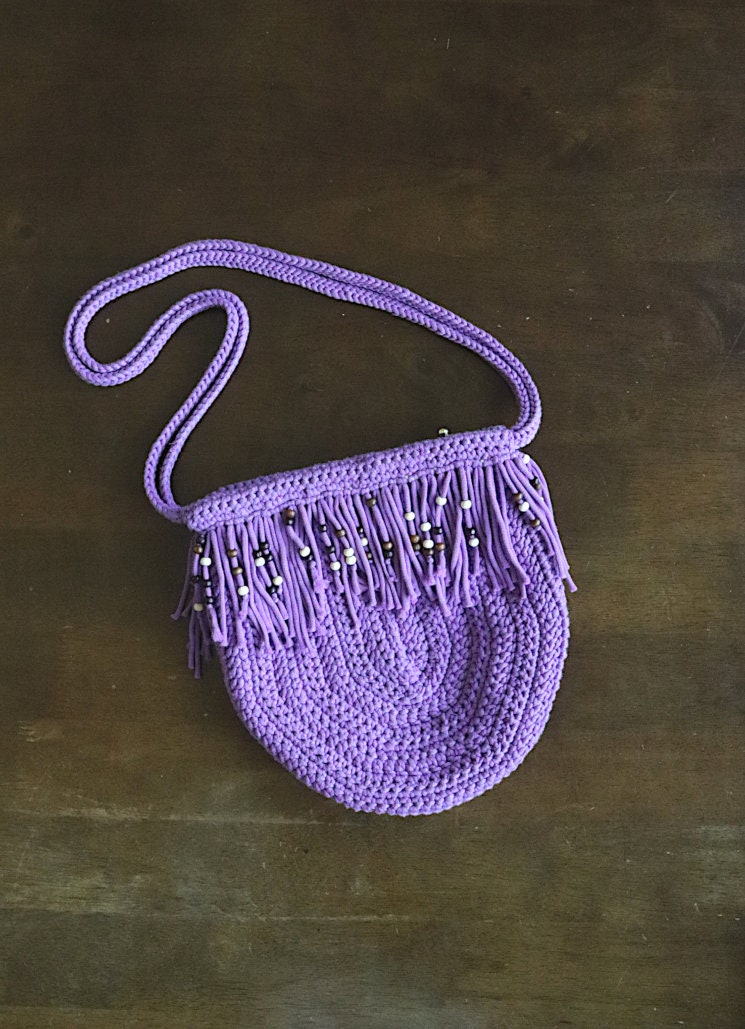 Crochet Purse Pattern PDF Fringe Boho Purse Beaded Bag Etsy
