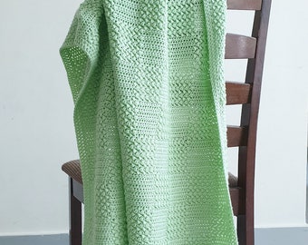 Minimalist Crochet Baby Blanket Pattern: Customizable Bean Block Design (PDF Pattern)